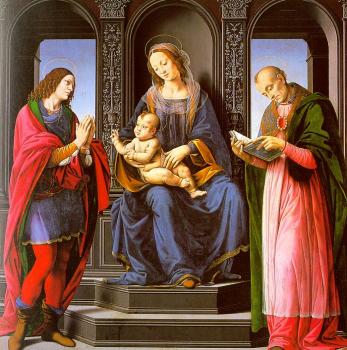 Lorenzo Di Credi : The Virgin and Child with St Julian and St Nicholas of Myra